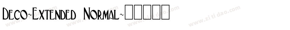 Deco-Extended Normal字体转换